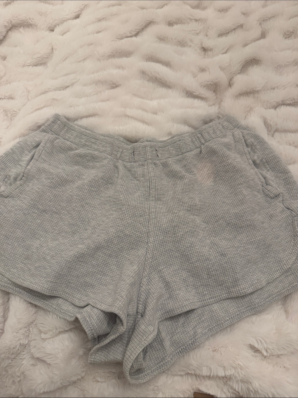 Brandy Melville Grey Waffle Shorts